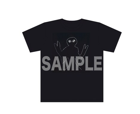 山崎賢人描き下ろしイラスト入りのTシャツ。