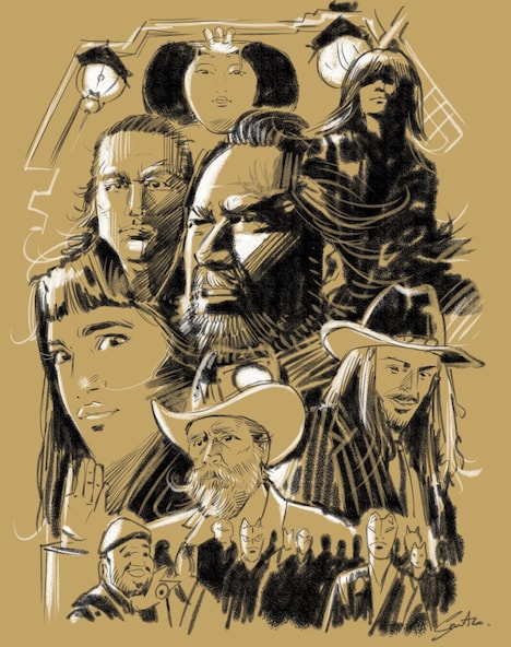 井上三太によるイラスト。