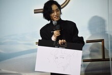 即興絵力対決でティモシー・シャラメを描いた板垣李光人。