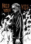 泉朝樹による「ハロウィン KILLS」応援イラスト。