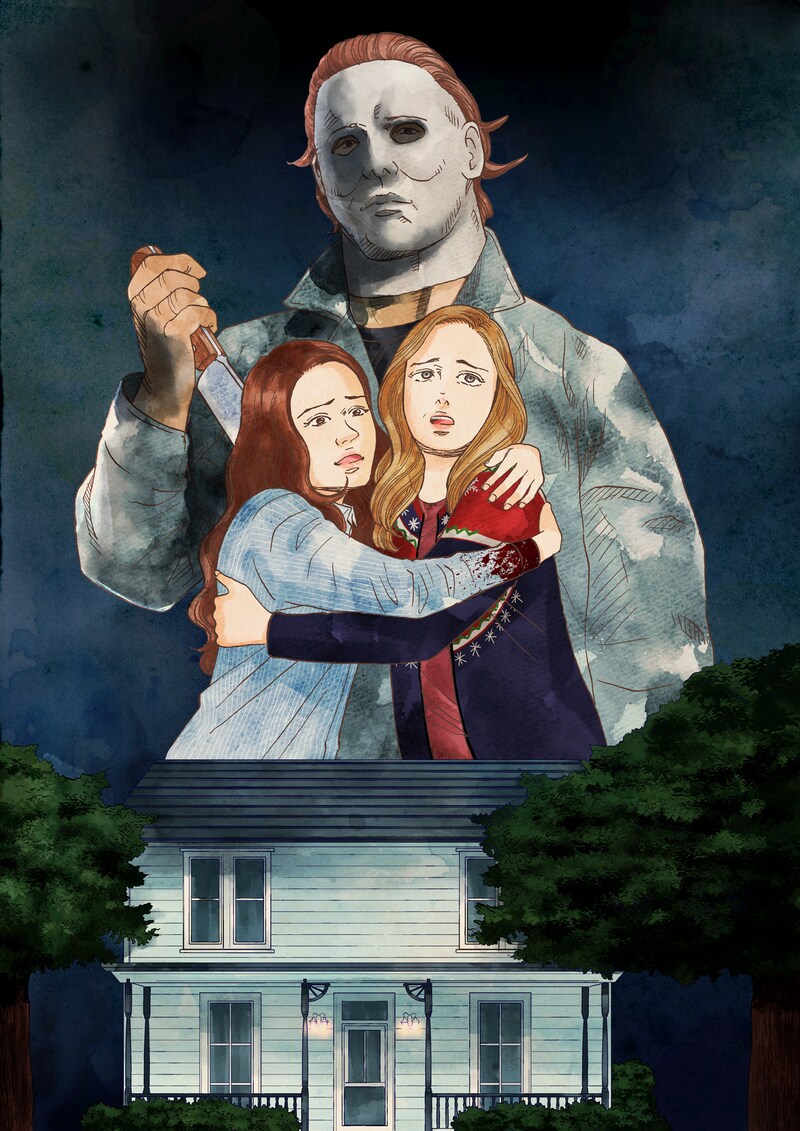 マキヒロチによる「ハロウィン KILLS」応援イラスト。