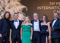 第74回カンヌ国際映画祭での「スティルウォーター」ワールドプレミアの様子。