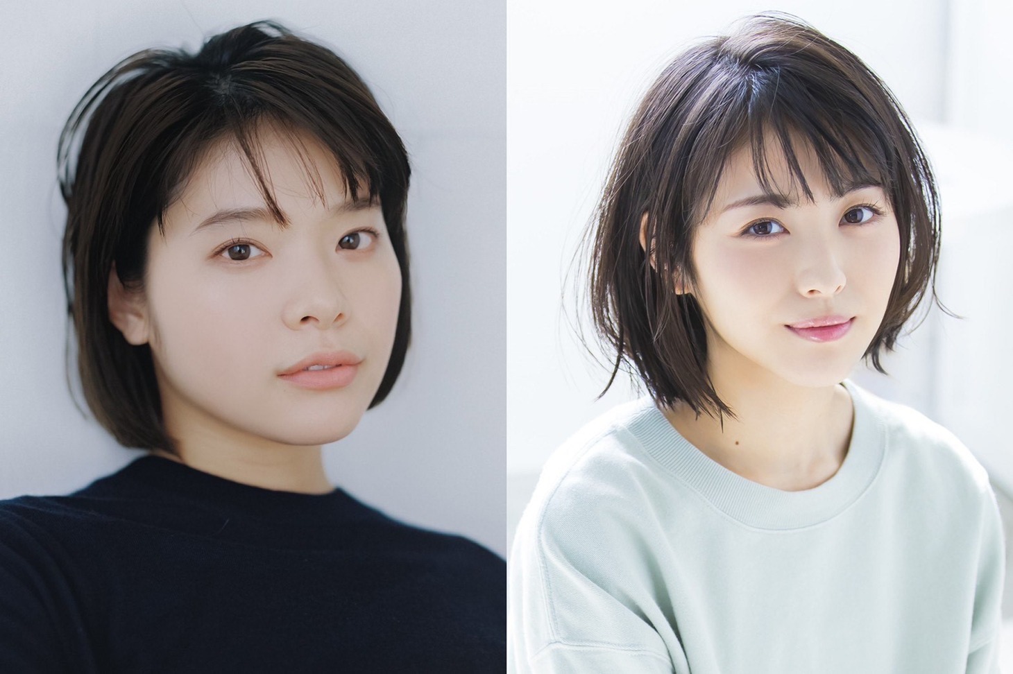 左から岸井ゆきの、浜辺美波。