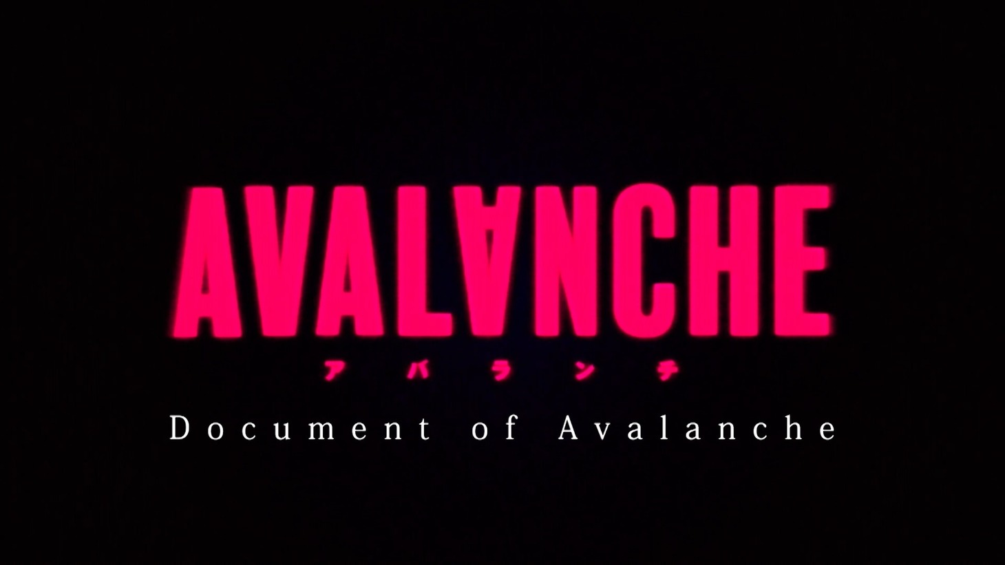 「Document of Avalanche」タイトルロゴ