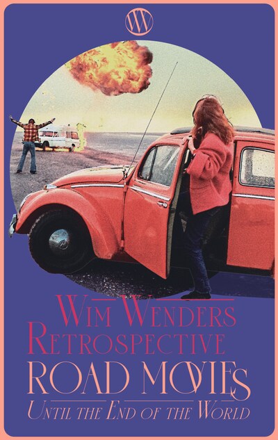 「ヴィム・ヴェンダース レトロスペクティブ ROAD MOVIES／夢の涯てまでも」パンフレットのビジュアル。