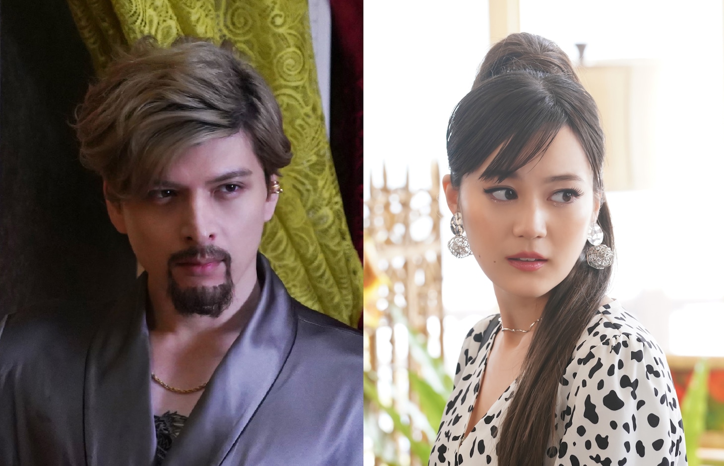 左から城田優演じるジェラール・ゴンザレス、生田絵梨花演じる畠山麗奈。
