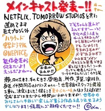 尾田栄一郎の直筆コメント。