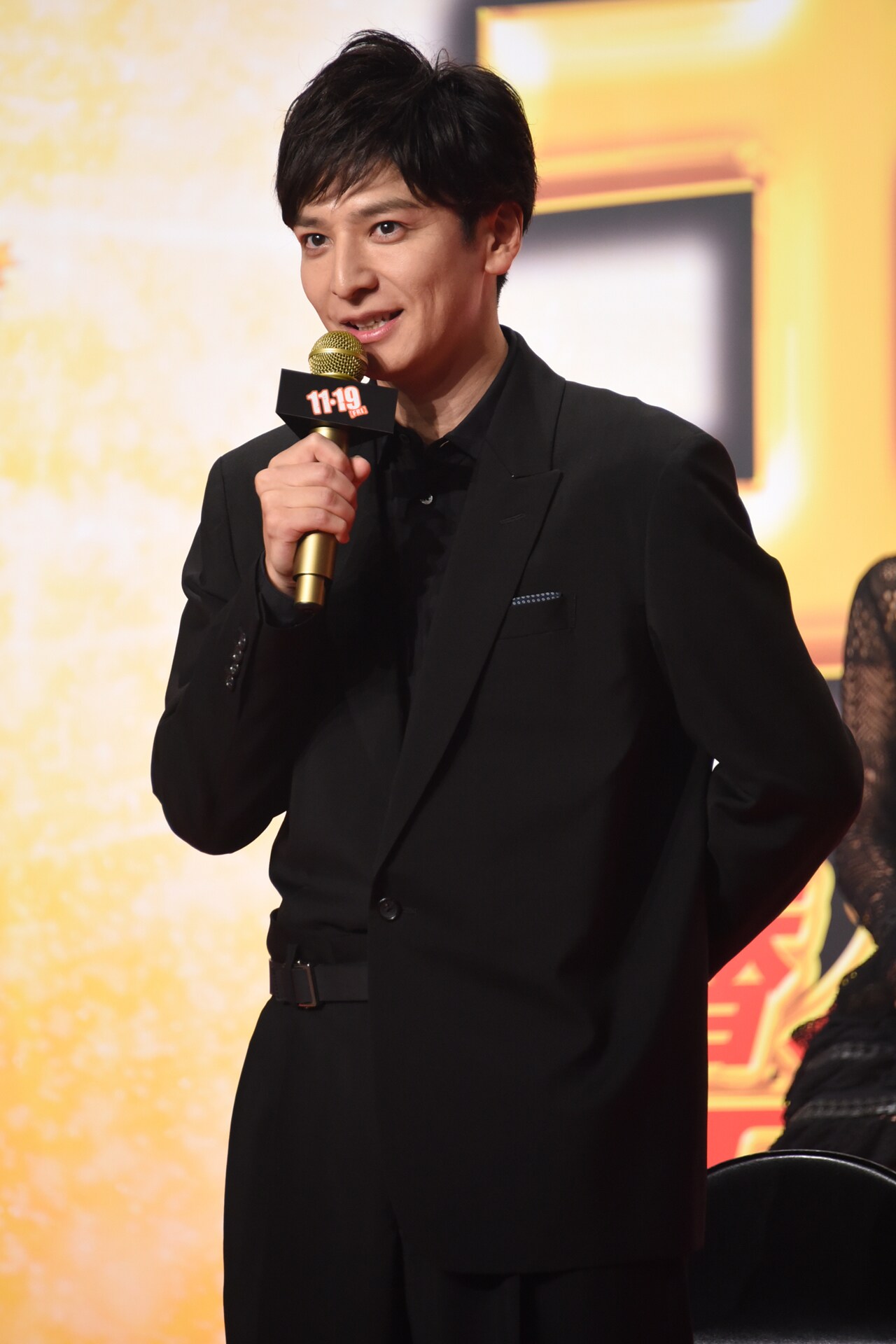 「土竜の唄 FINAL」完成披露報告会に出席した生田斗真。