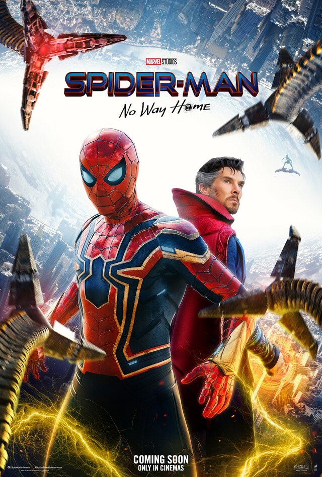 「スパイダーマン：ノー・ウェイ・ホーム」ポスタービジュアル (c)2021 CTMG. (c) & ™ 2021 MARVEL. All Rights Reserved.