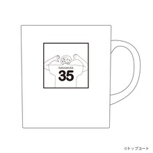 「中村倫也オンライントークライブ21大忘年会!!」オリジナルグッズのマグカップ。