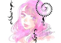 おかざき真里による松村沙友理のイラスト。