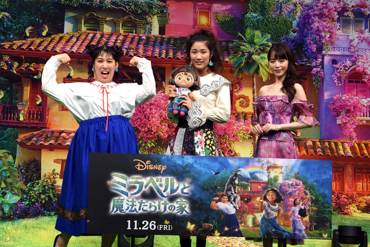 左から3時のヒロインゆめっち、斎藤瑠希、平野綾。