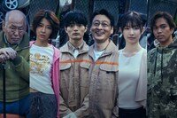 左から泉谷しげる、中村祐美子、篠田諒、北山雅康、武藤十夢、関岡マーク。