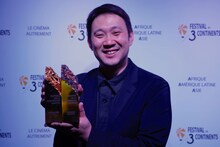 第43回ナント三大陸映画祭の授賞式に参加した濱口竜介。