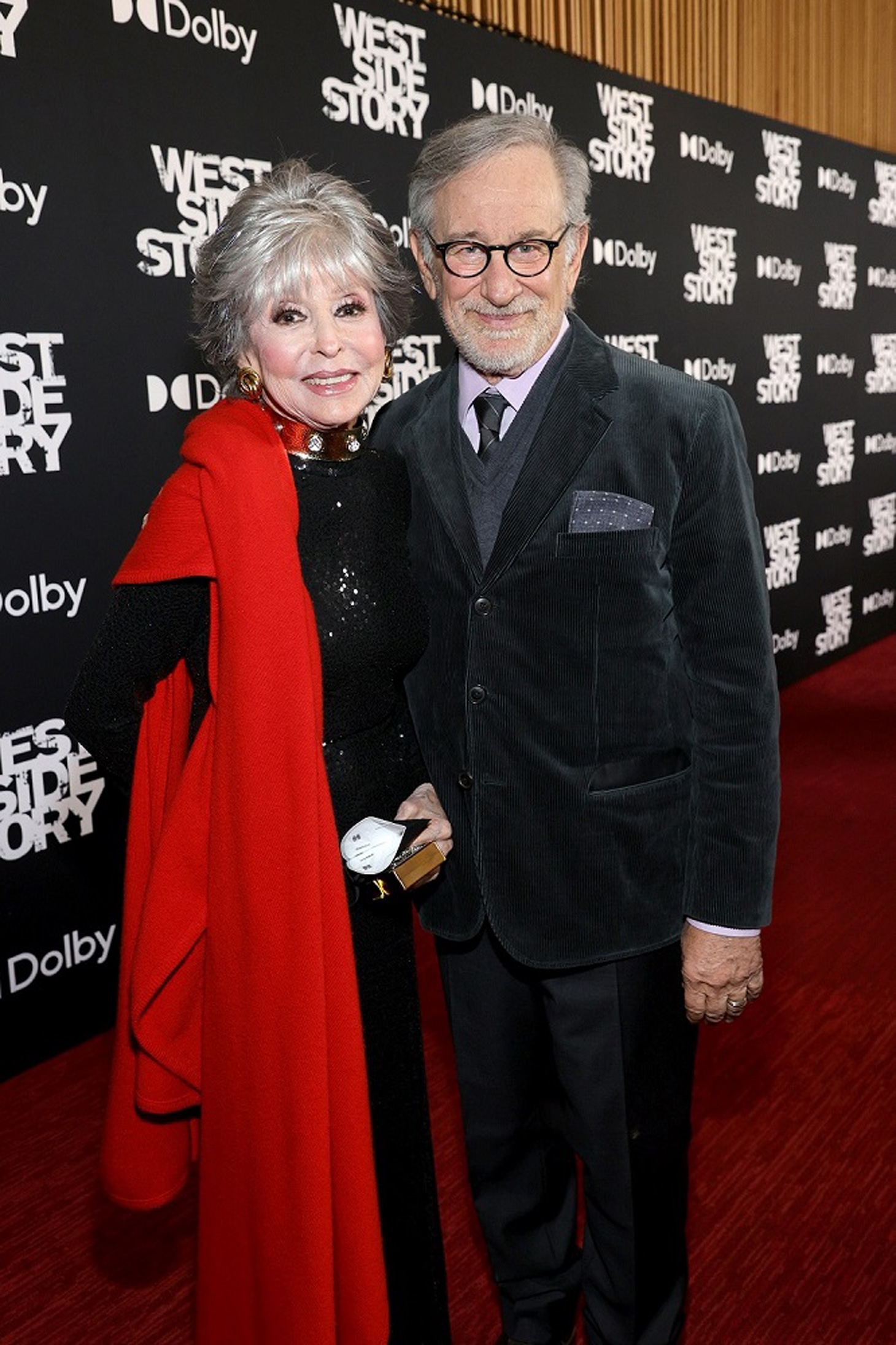 左からリタ・モレノ、スティーヴン・スピルバーグ。