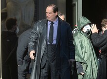 「THE BATMAN－ザ・バットマン－」撮影現場のコリン・ファレル。（写真提供：Julian Hamilton / Mirrorpix / Newscom / ゼータ イメージ）