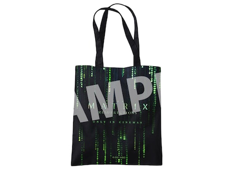 「マトリックス レザレクションズ」のトートバッグ。