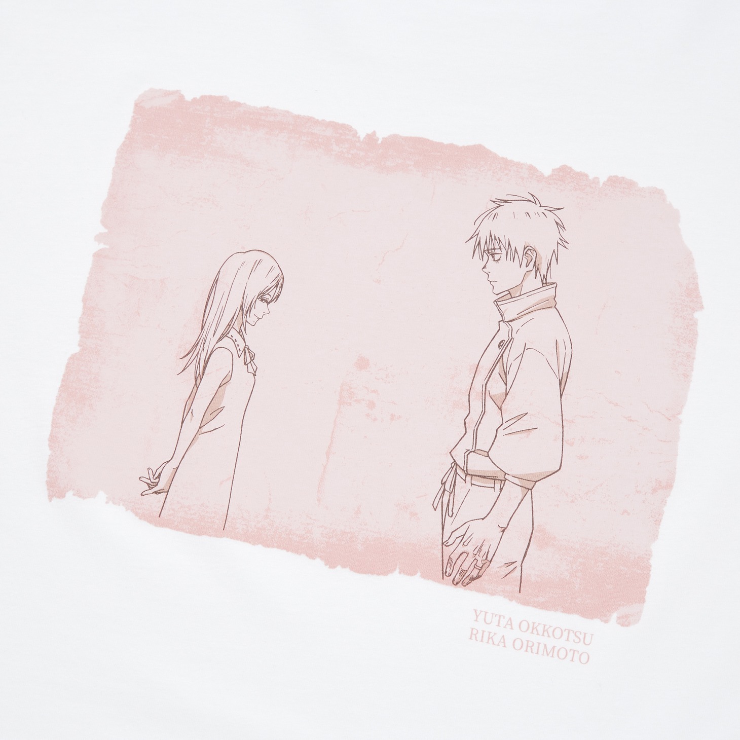 劇場版 呪術廻戦 0 UT グラフィックTシャツ 乙骨 憂太・祈本 里香のバックプリント。