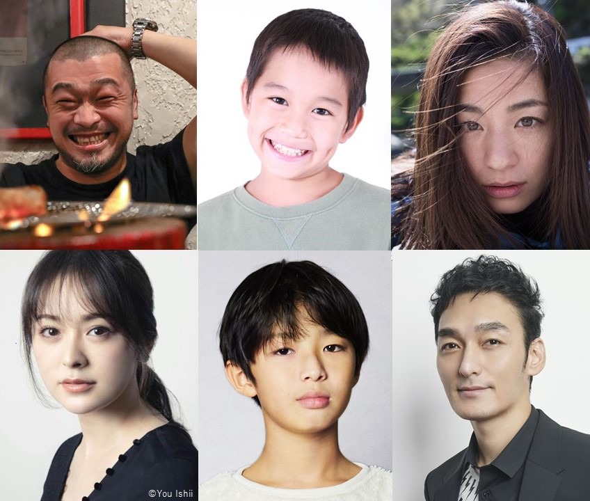 左上から時計回りに竹原ピストル、番家一路、尾野真千子、草なぎ剛、原田琥之佑、貫地谷しほり。