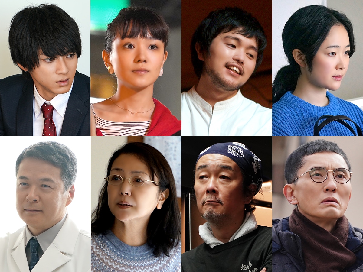 「余命10年」より、上段左から山田裕貴、奈緒、井口理、黒木華、下段左から田中哲司、原日出子、リリー・フランキー、松重豊。