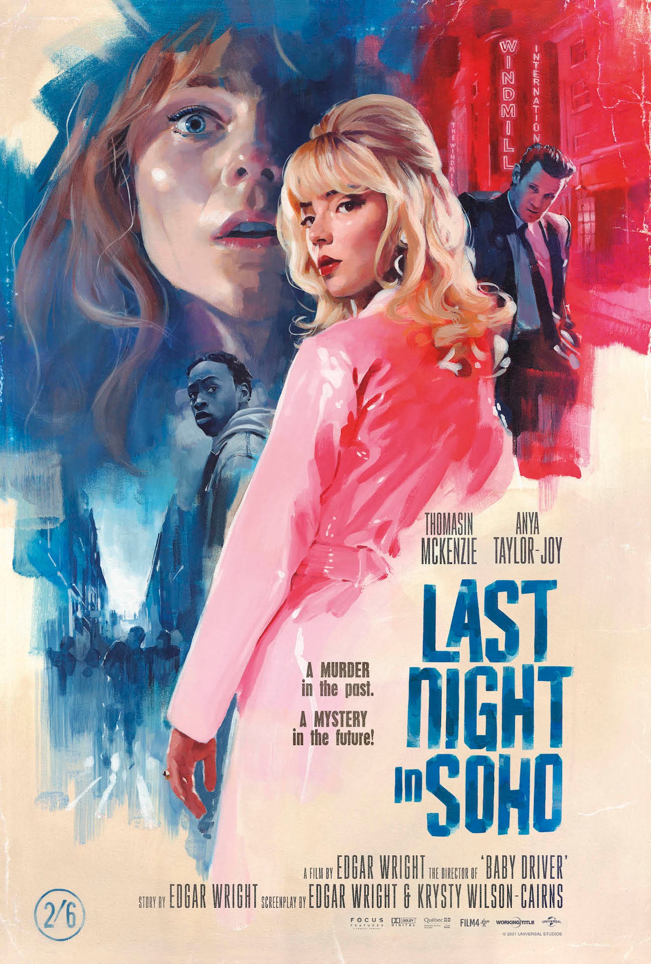「ラストナイト・イン・ソーホー」本国イラストポスタービジュアル