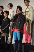 「仮面ライダー ビヨンド・ジェネレーションズ」初日舞台挨拶の様子。