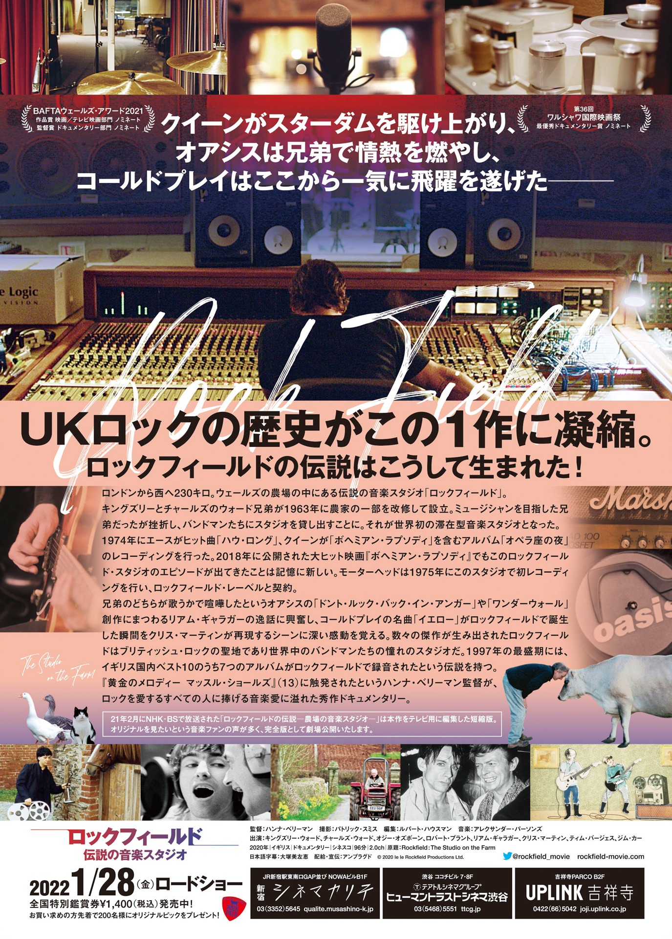 「ロックフィールド 伝説の音楽スタジオ」チラシ裏