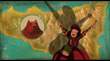 「シチリアを征服したクマ王国の物語」より、語り部のアルメリーナ。