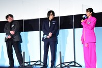 左から樋口真嗣、森川智之、満島ひかり。