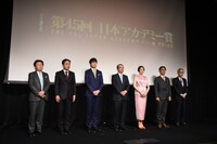 第45回日本アカデミー賞記者発表の様子。
