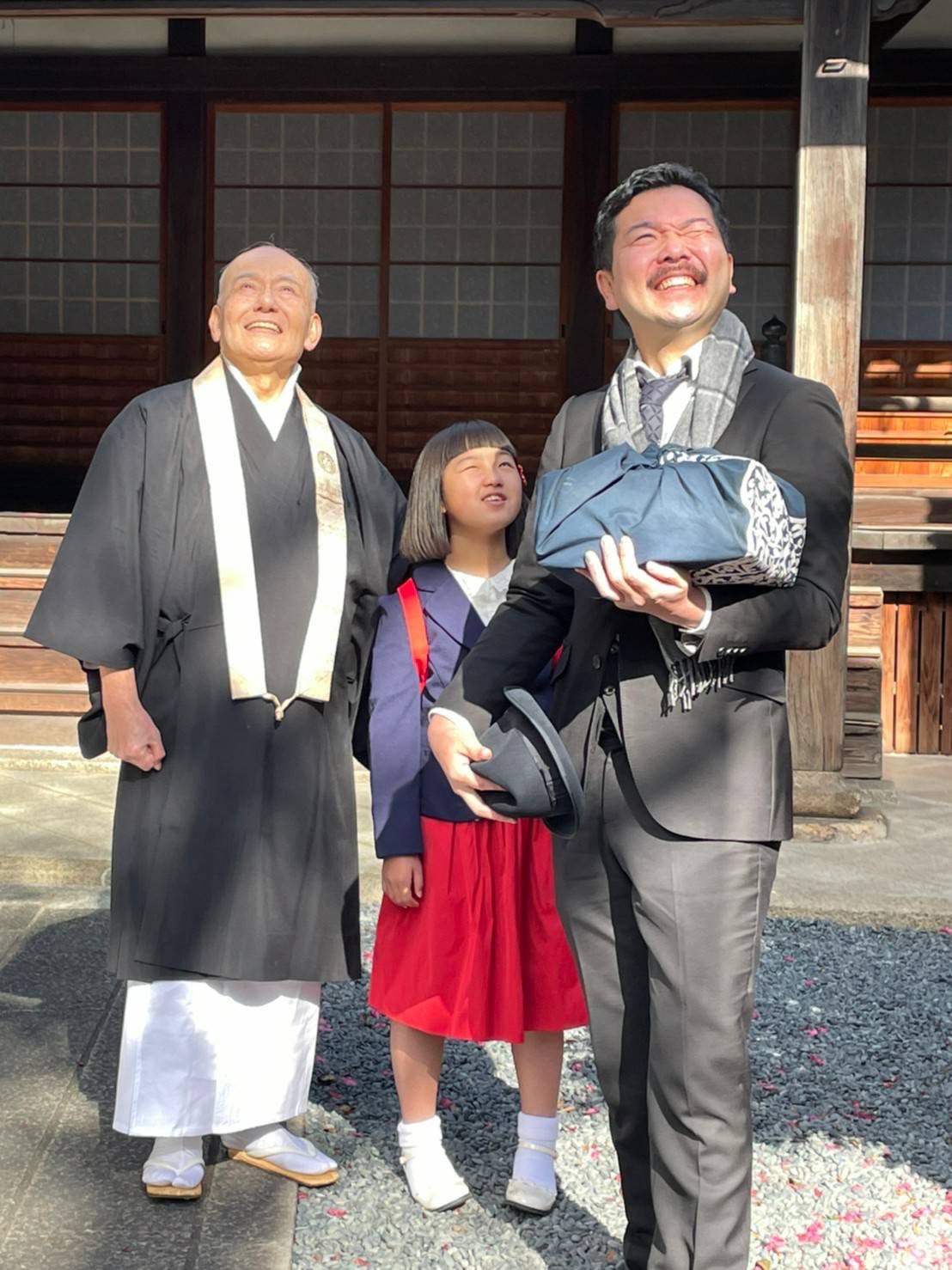 「ヒゲの校長」メイキング写真