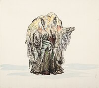 「ゴジラ対ヘドラ」（1971年）より、ヘドラのデザイン画。 (c)TOHO CO., LTD.