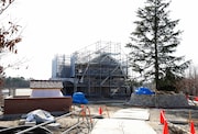 ジブリパークより、「青春の丘(地球屋)」工事中の様子。(c)2022 Studio Ghibli