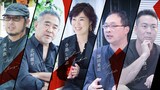 左から清水崇、北村龍平、寺島しのぶ、深田晃司、片山慎三。