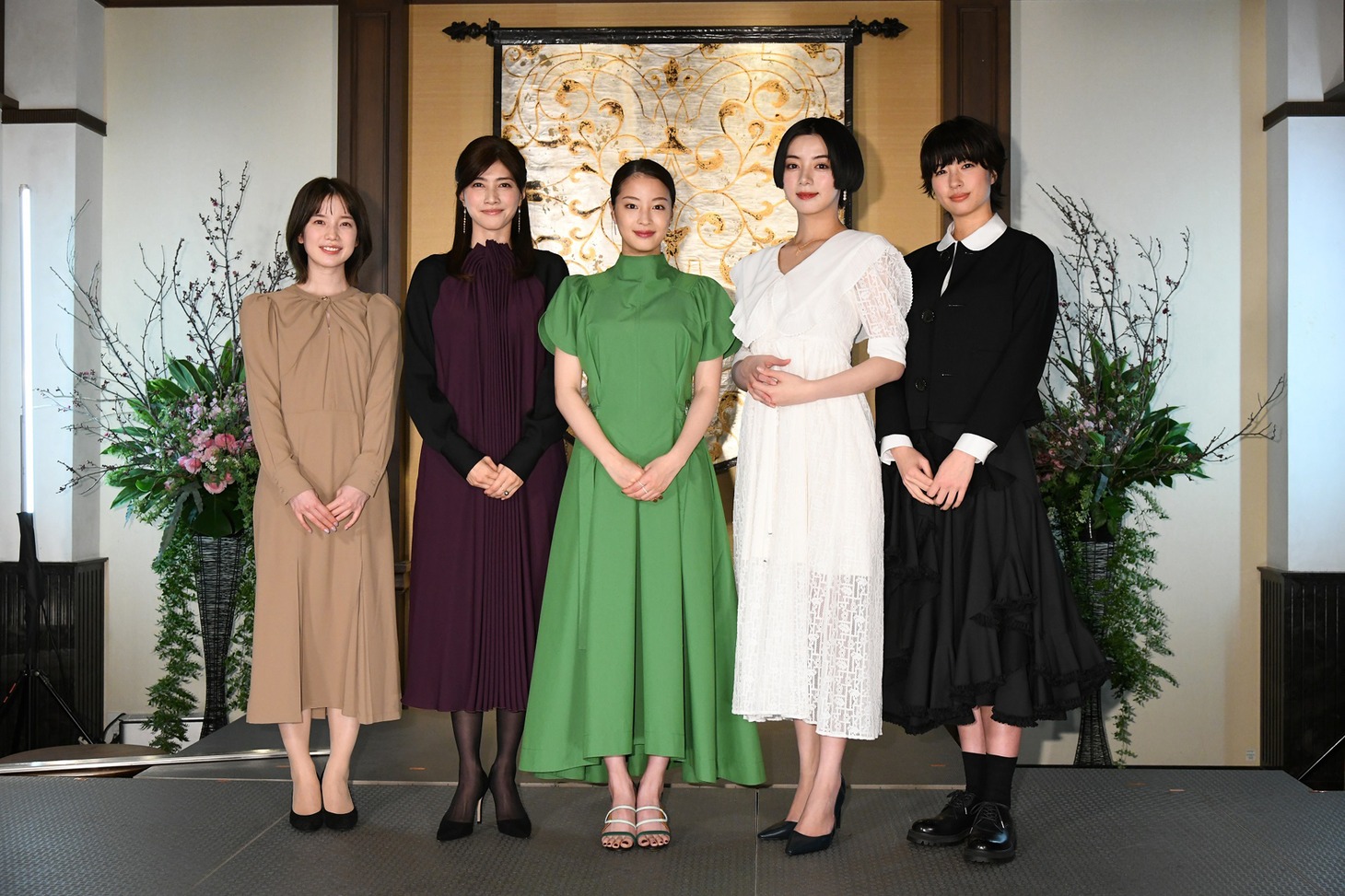 「津田梅子 ～お札になった留学生～」記者会見の様子。