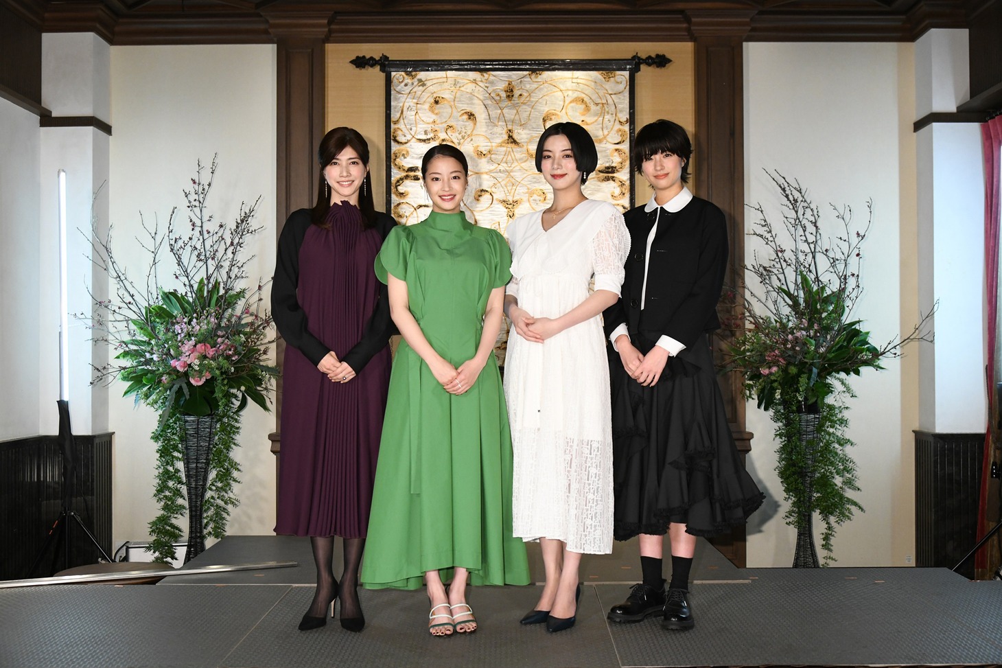 「津田梅子 ～お札になった留学生～」記者会見の様子。