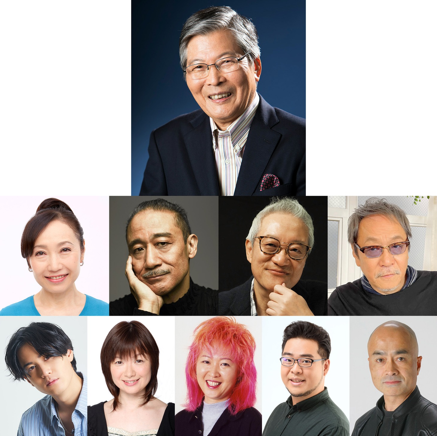「ジョーズ2」日本語吹替キャスト。上段が羽佐間道夫。中段左から高島雅羅、銀河万丈、大塚芳忠、堀内賢雄。下段左から武内駿輔、大谷育江、勝生真沙子、落合福嗣、岩崎ひろし。(c)BSテレ東