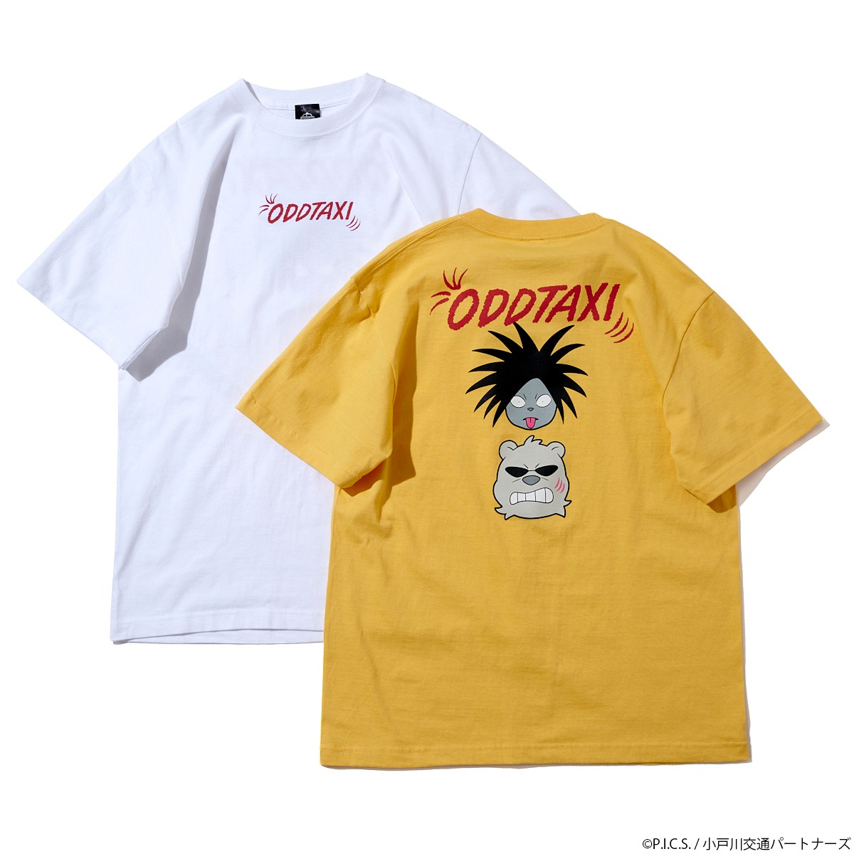 オッドタクシー イラストTシャツ＆ステッカーセット ヤノ＆関口（税込4180円）