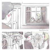 今日マチ子の描き下ろしイラスト。