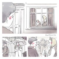 今日マチ子の描き下ろしイラスト。