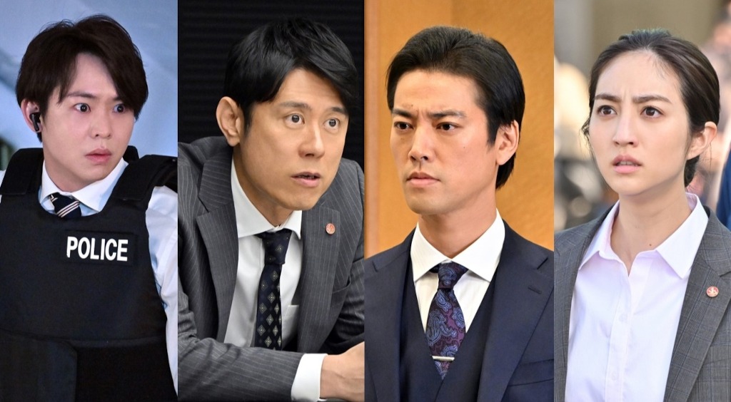 左から有岡大貴、原田泰造、桐谷健太、堀田茜。