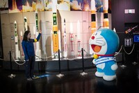 種子島宇宙センターを訪問したドラえもん。