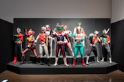 「生誕50周年記念 THE仮面ライダー展」内覧の様子。