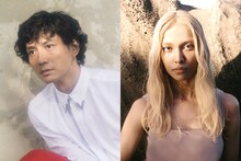 左から安藤政信、シャラ ラジマ。