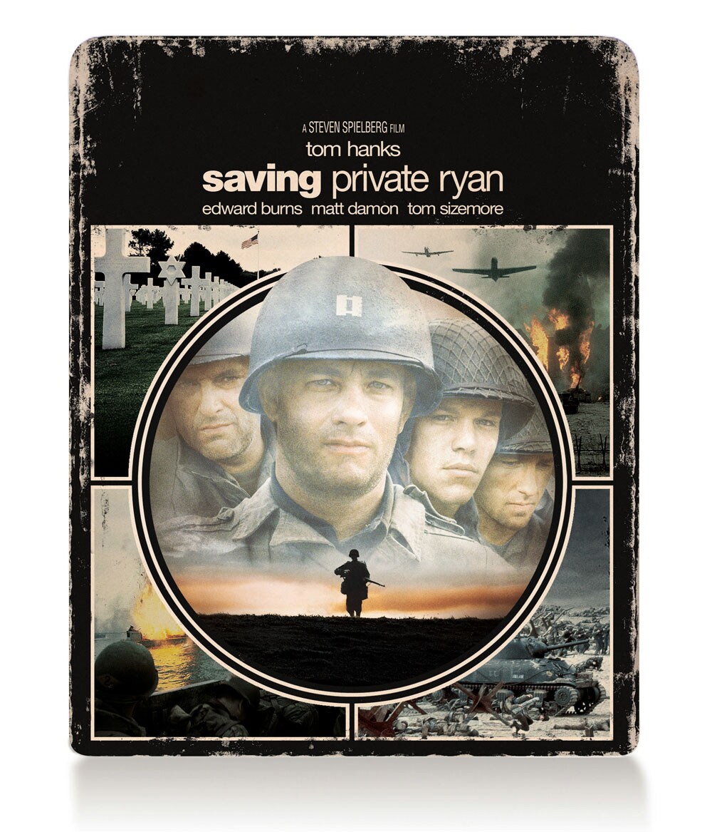 「プライベート・ライアン」Blu-rayのジャケット。TM & (c)1998 PARAMOUNT PICTURES and DREAMWORKS LLC and AMBLIN ENTERTAINMENT. ALL RIGHTS RESERVED. TM & (c) 2015 Paramount Pictures and DW Studios L.L.C. and Amblin Entertainment. All Rights Reserved.
