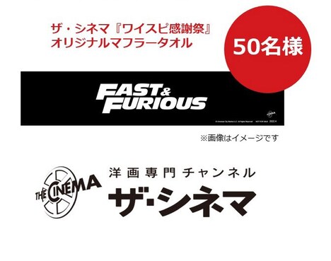 ザ・シネマ「ワイスピ感謝祭」オリジナルマフラータオル