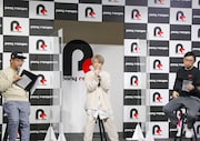 「ODDTAXIRADIO~今いい感じなんです~AnimeJapan出張版」の様子。左から伊藤裕史、木村良平、平賀大介。