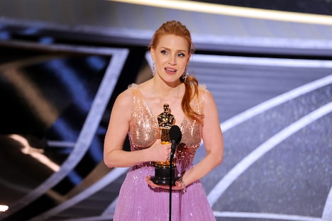 主演女優賞を受賞したジェシカ・チャステイン。（Getty Images）