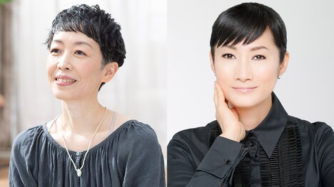 左から小川糸、余貴美子。