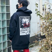 爆裂都市 BURST CITY ジップアップパーカー MAD STALIN Ver. 着用イメージ（税込6600円）